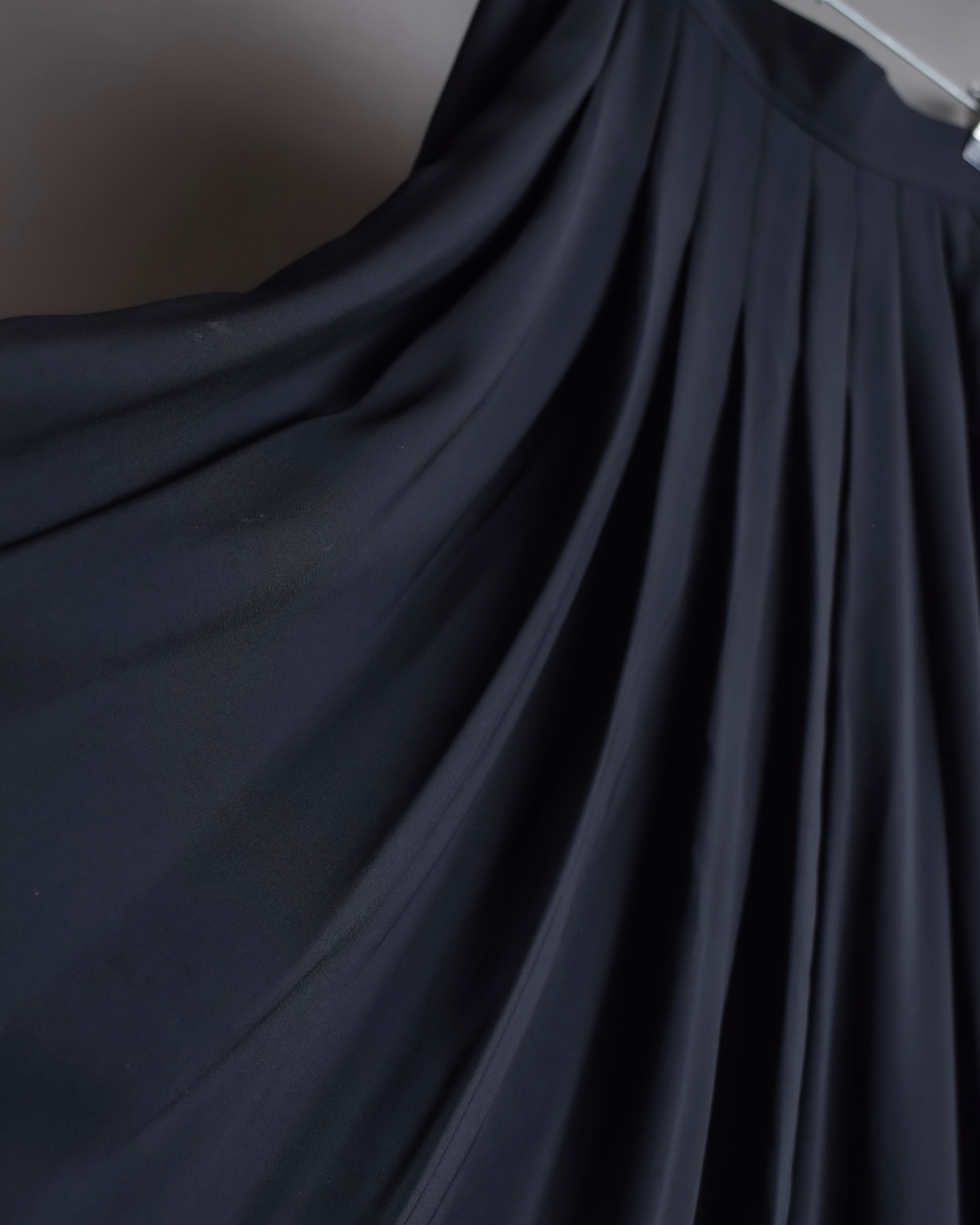 "Chloe" Fold-in pleats maxi length skirt