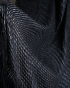 "GIORGIO ARMANI" Waffle low gauge knit fringe design stole