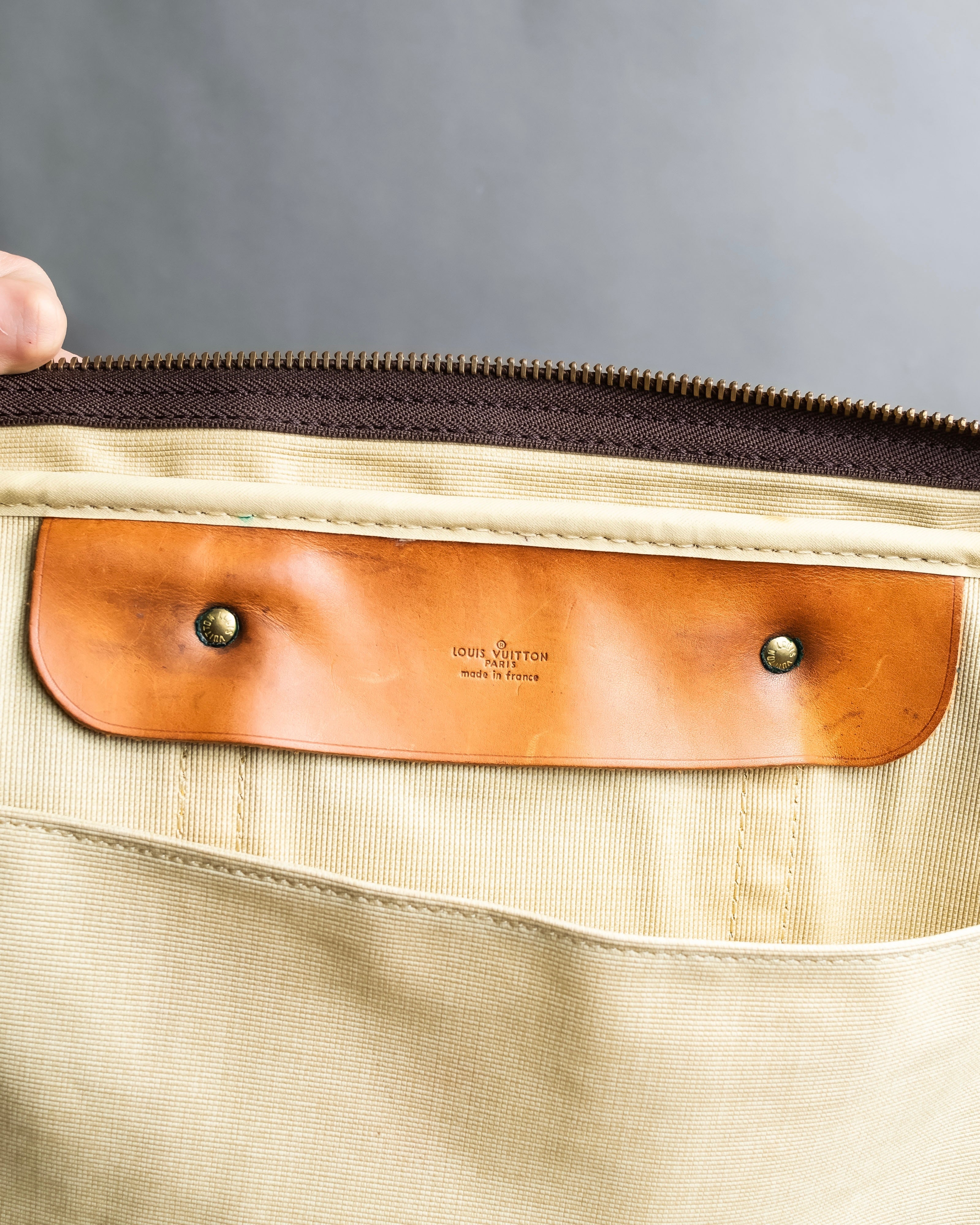 "LOUIS VUITTON" Porto document voyage monogram pattern boston bag