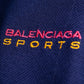 "Balenciaga Sports" Pink & yellow collar long sleeve polo shirt