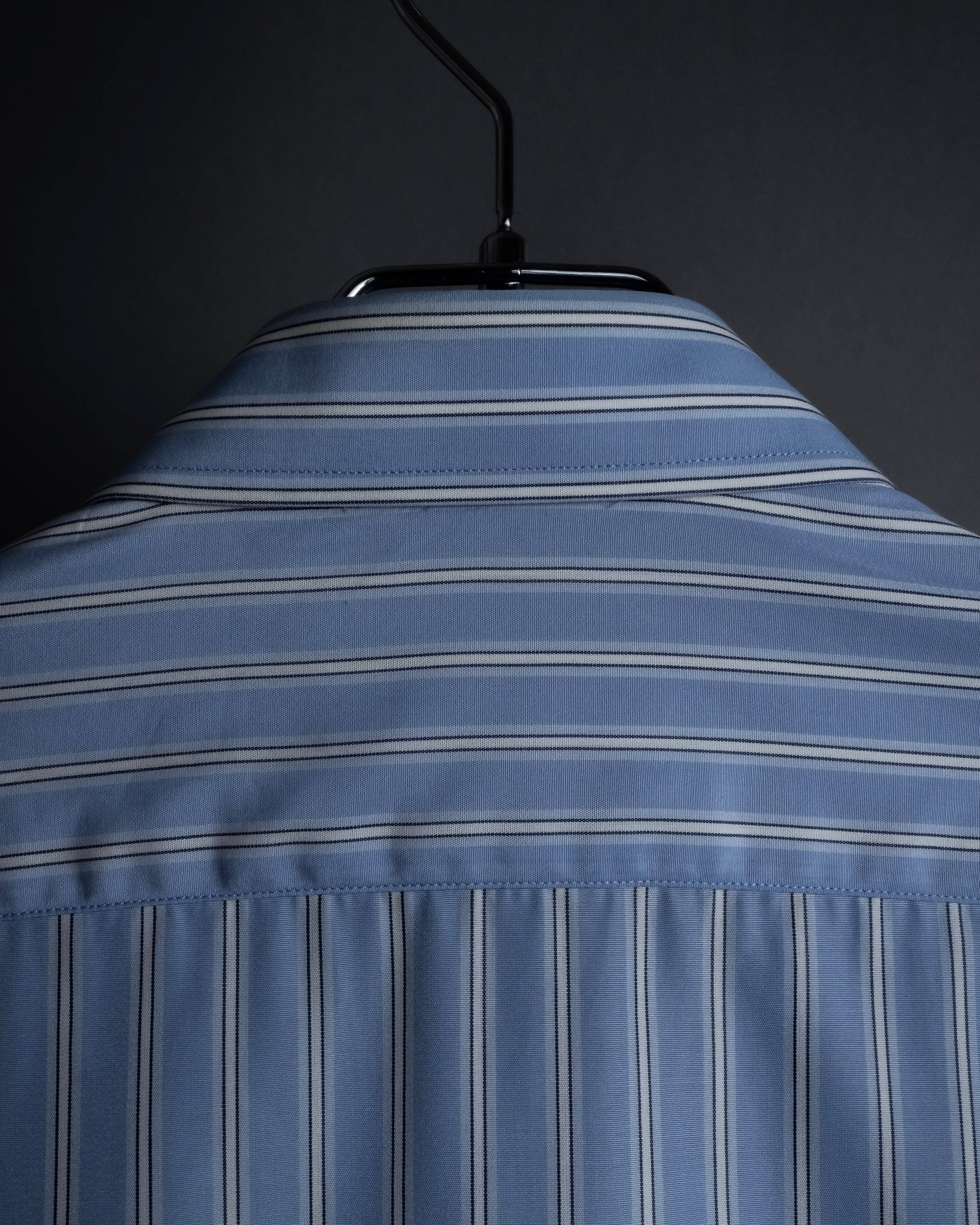 "GUCCI" Michele period brand code embroidered striped shirt