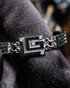 "Guy Laroche" Logo motif silver bracelet