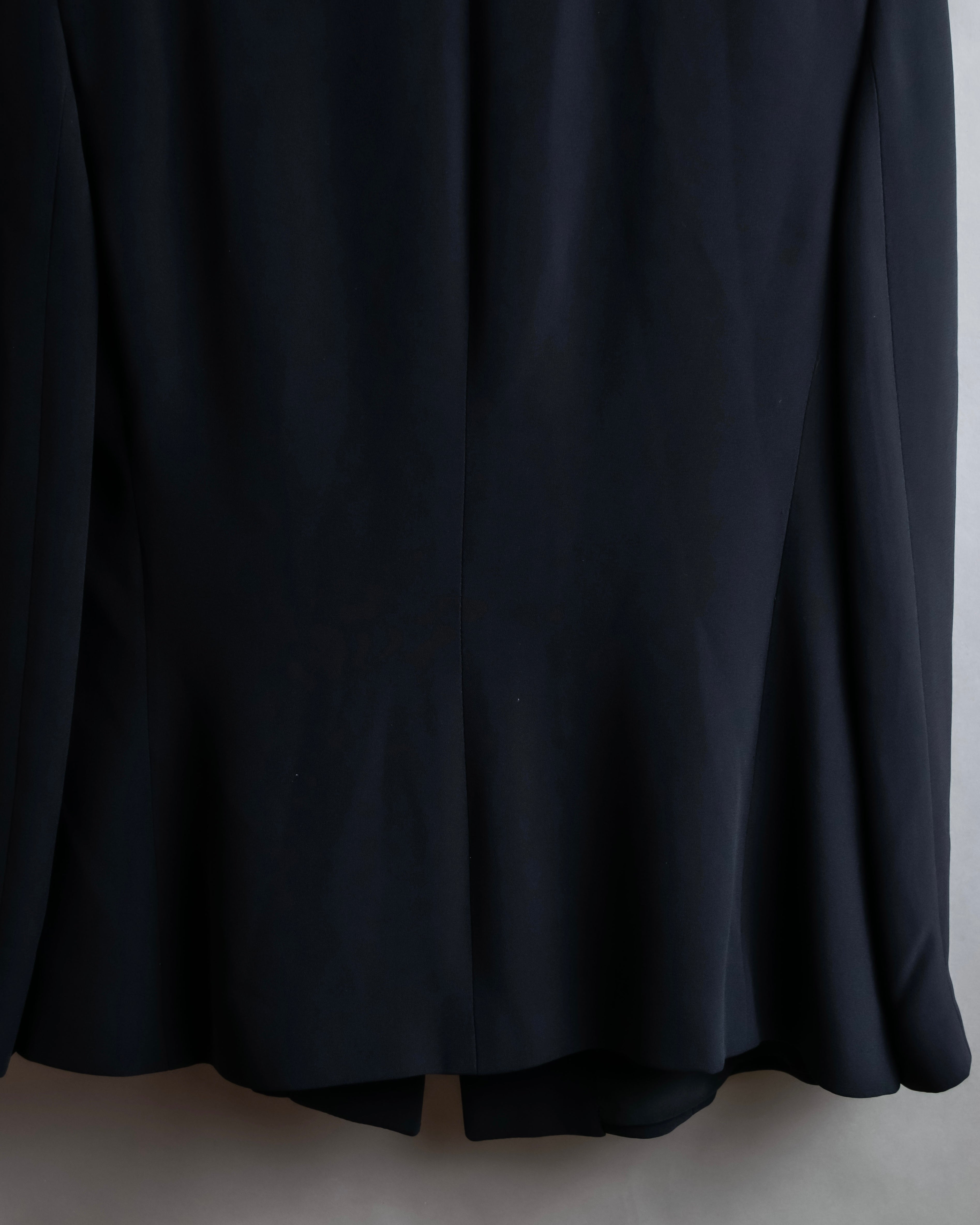 "GIORGIO ARMANI" 100% silk shawl collar shaped tailored jacket