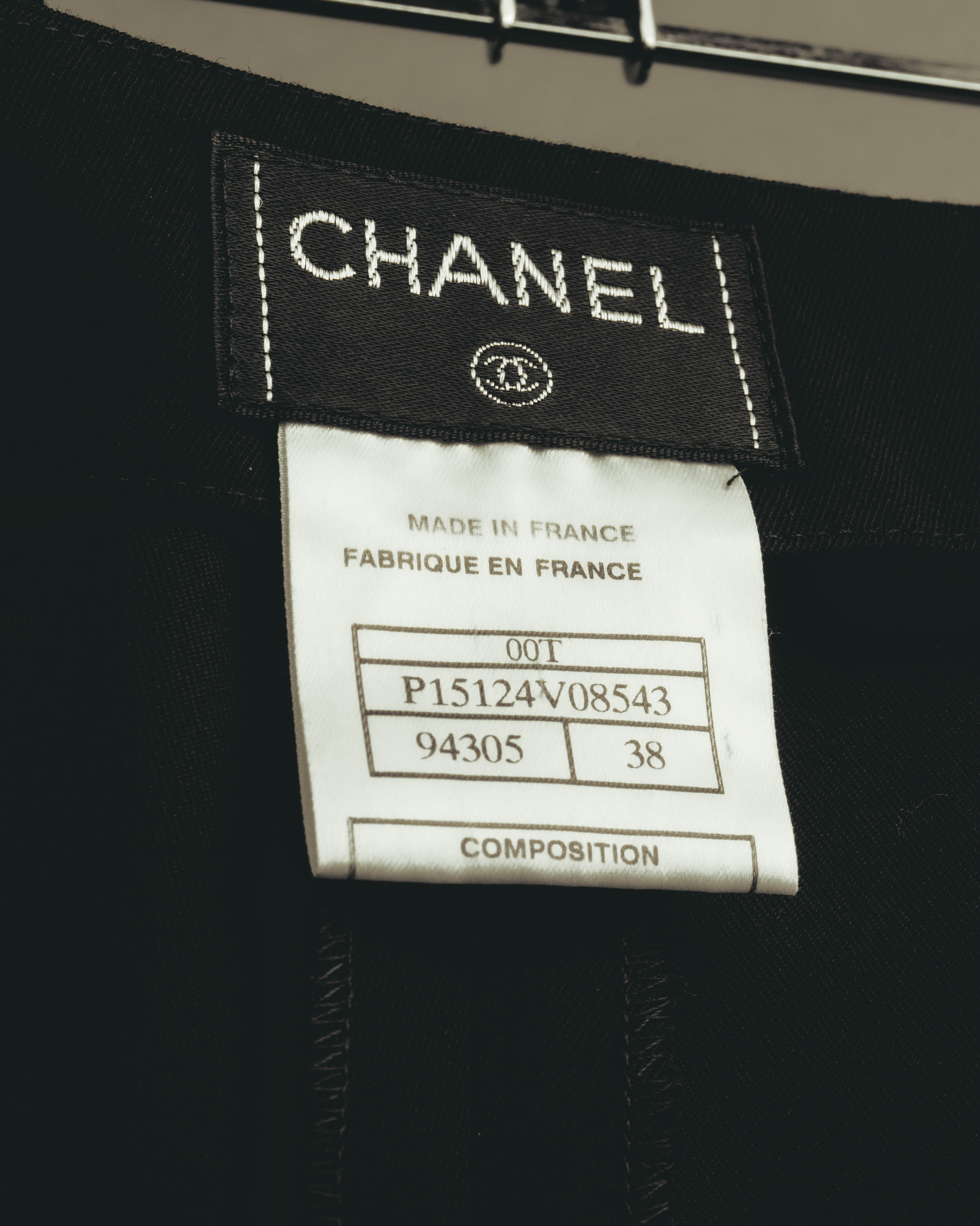 CHANEL (シャネル) - ストレートパンツ - ブラック - 38 - 00SS
