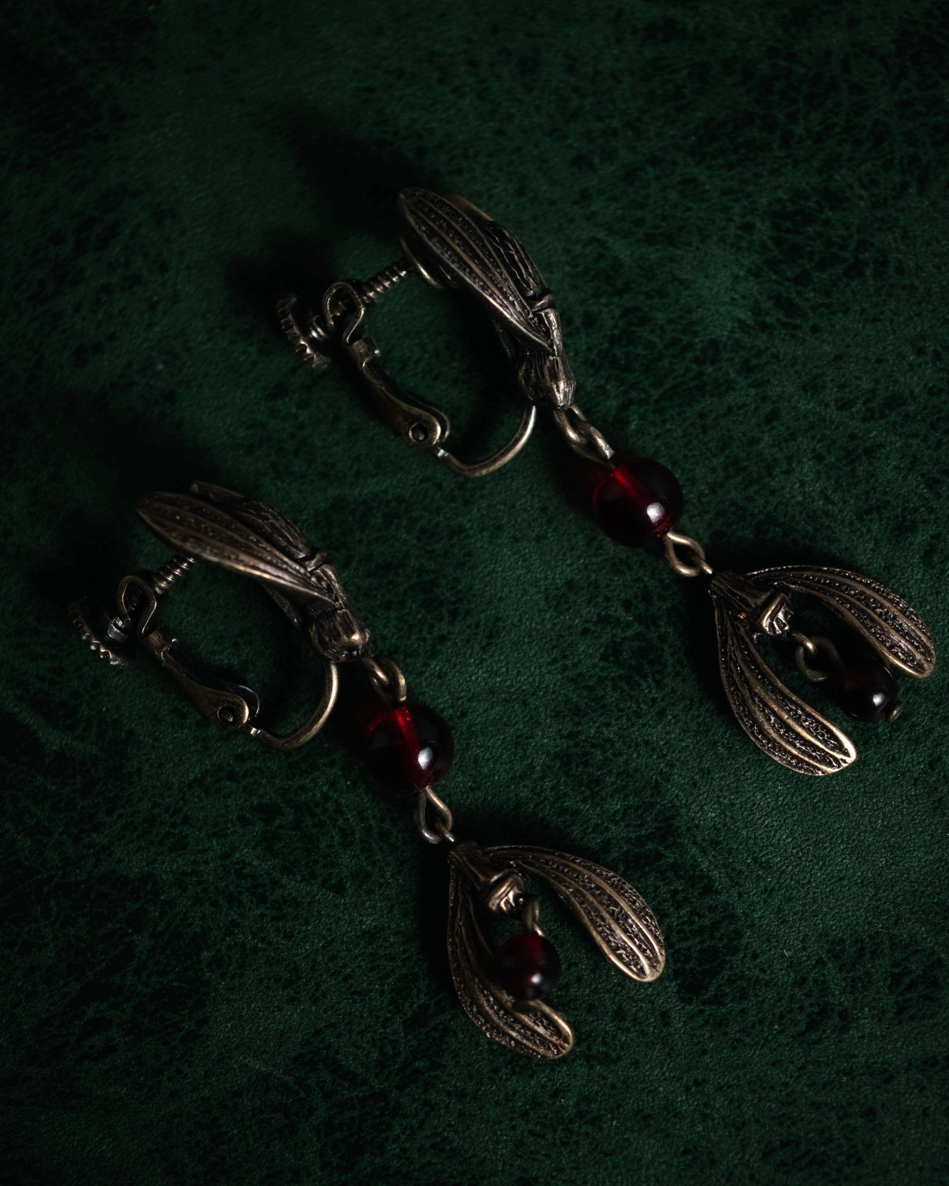 “Christian Dior” 90’s–00’s Botanical mistletoe motif necklace and earrings set