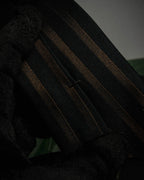 "JEAN PAUL GAULTIER" Tribal circle motif design striped silk neck tie
