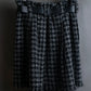 "LOUIS VUITTON" Houndstooth fringe design belted skirt