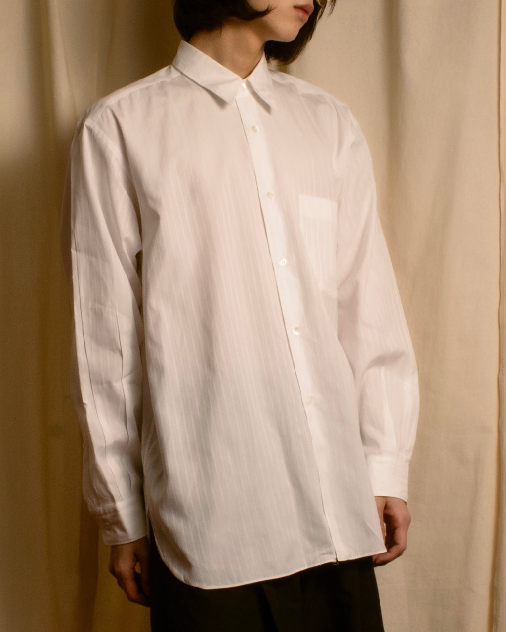 "COMME des GARCONS
HOMME" 90's Keiichi Tanaka design striped shirt