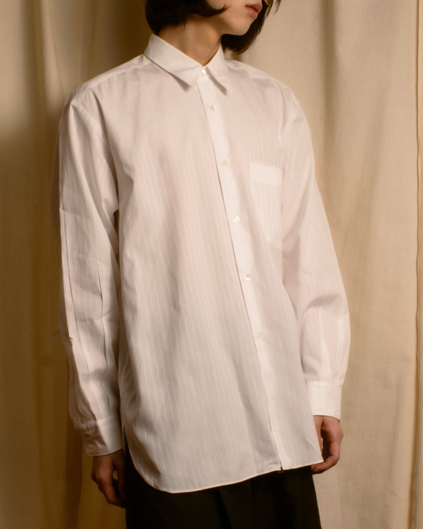 "COMME des GARCONS
HOMME" 90's Keiichi Tanaka design striped shirt