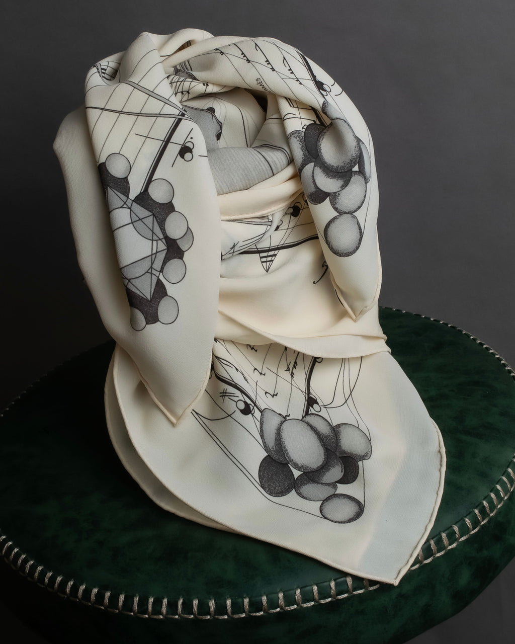 "HERMES" La Musique des Sphères Carre 90 silk scarf