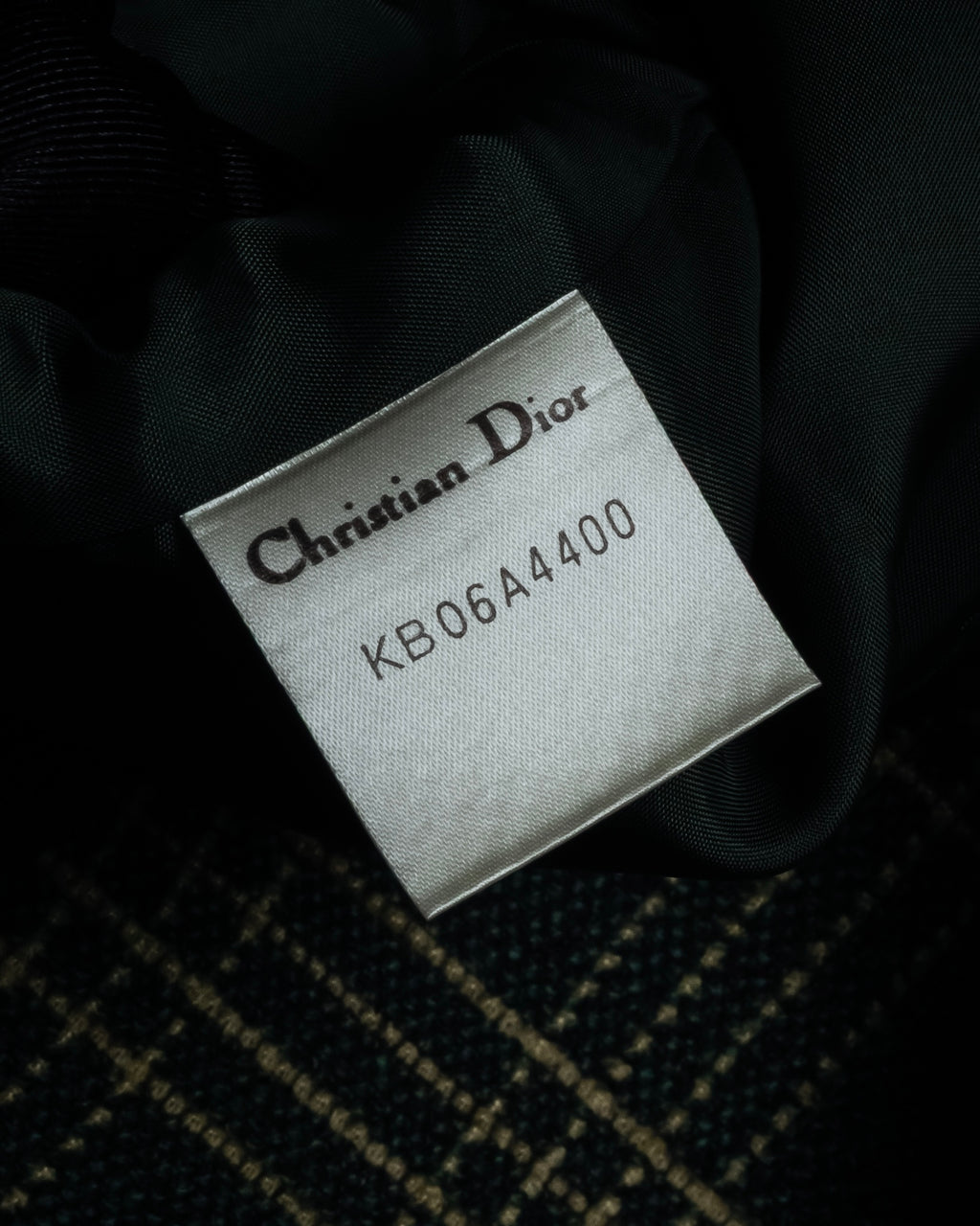 "Christian Dior" Windowpane check tailored jacket