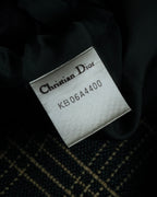 "Christian Dior" Windowpane check tailored jacket