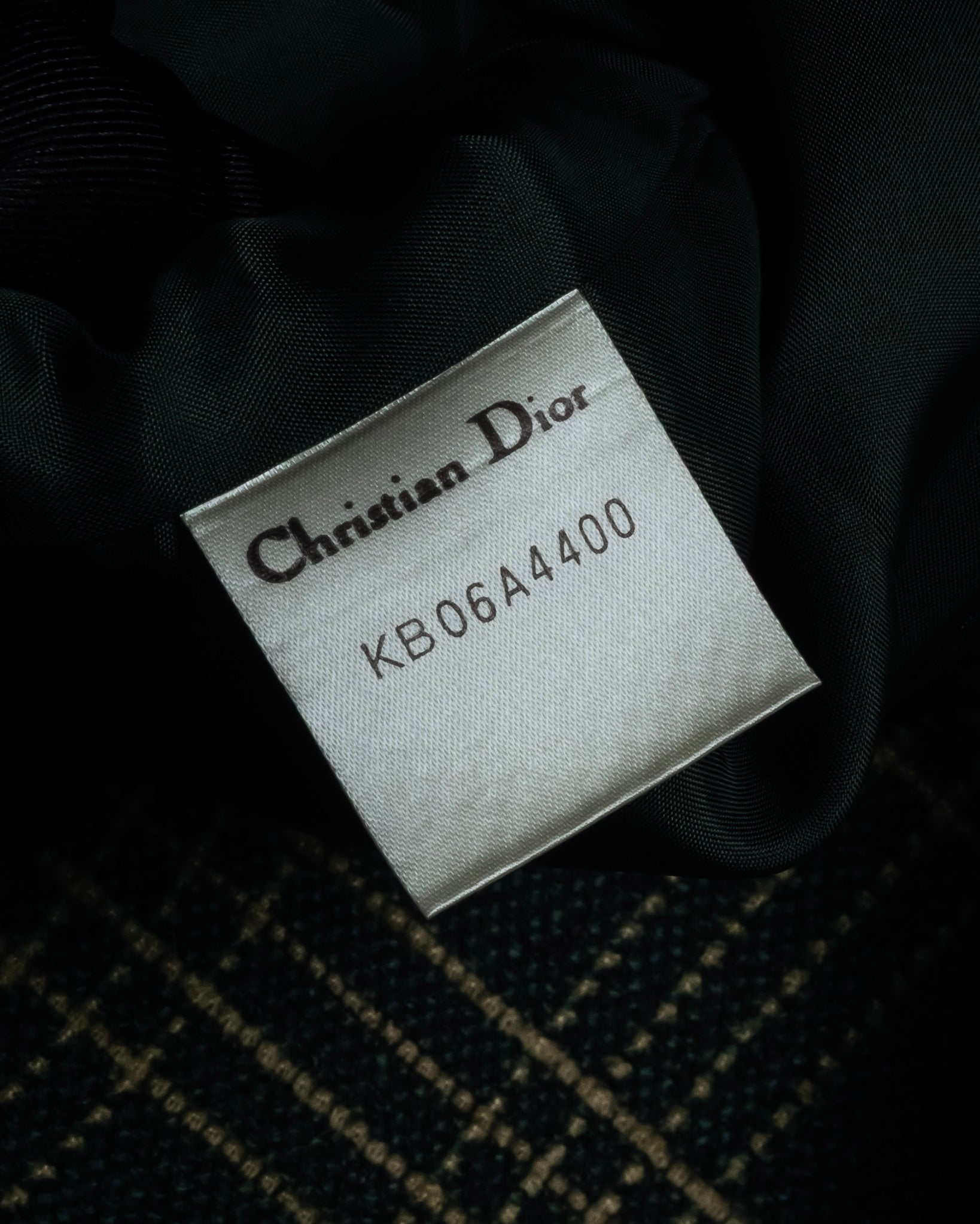 "Christian Dior" Windowpane check tailored jacket