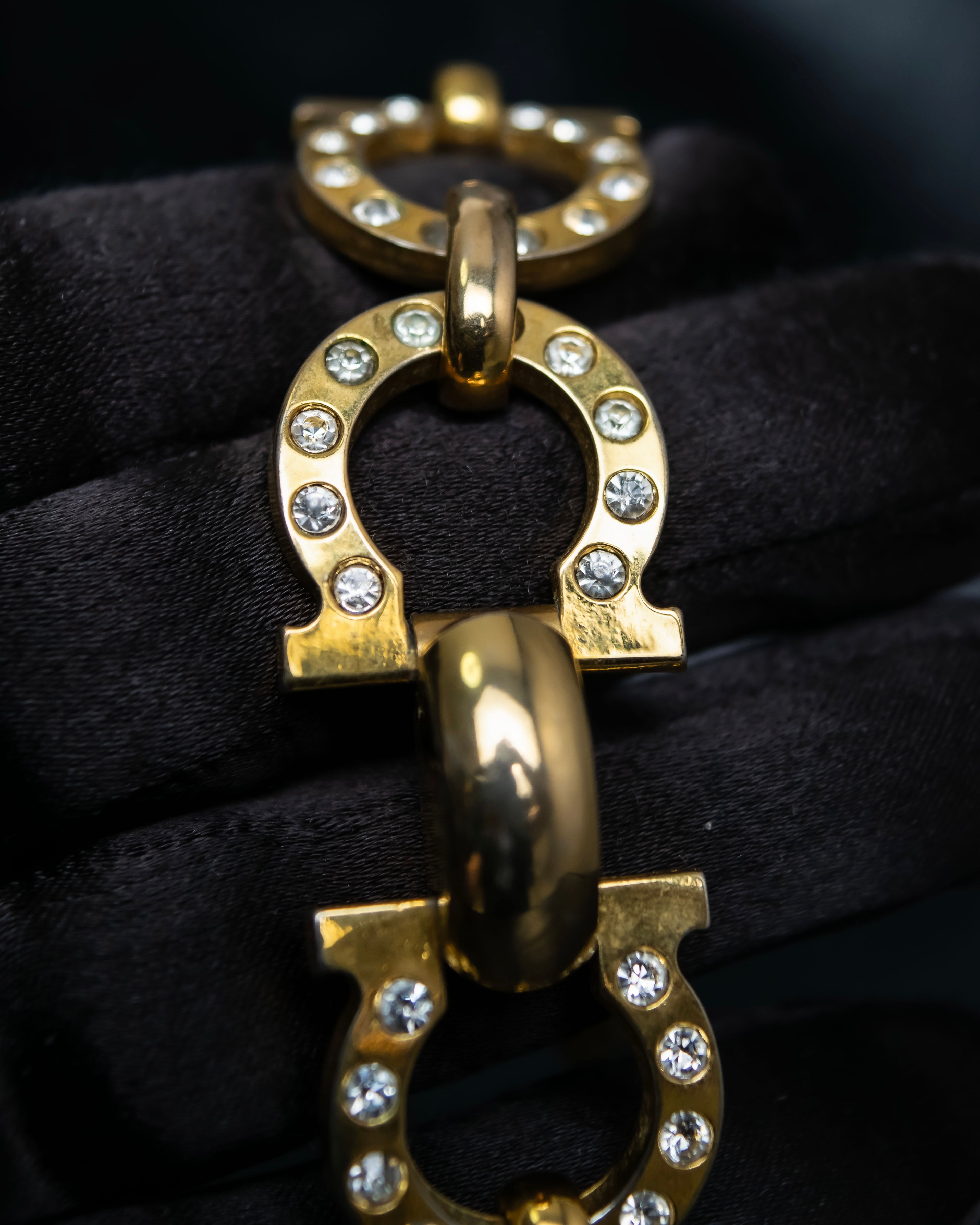 Salvatore Ferragamo Big Gancini gold chain bracelet