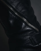 "CHANEL" 2006-12 Double-buckle leather engineer boots