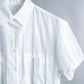 "ISSEY MIYAKE" Pleated short sleeve shirt