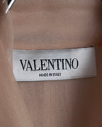 "VALENTINO" Ruffle detail sheer bowtie blouse
