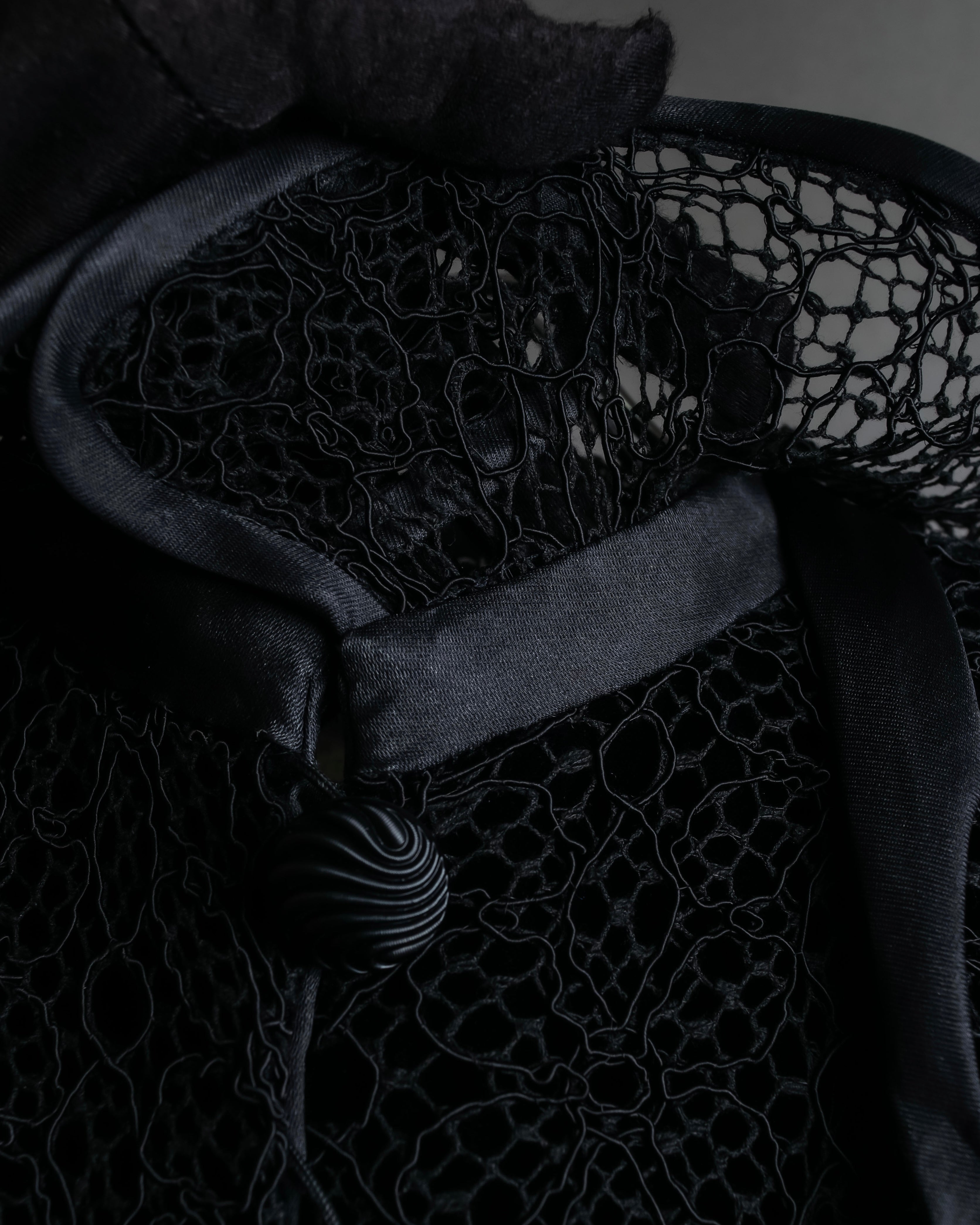 "JEAN-LOUIS SCHERRER" Lace frill design ribbon attached jacket