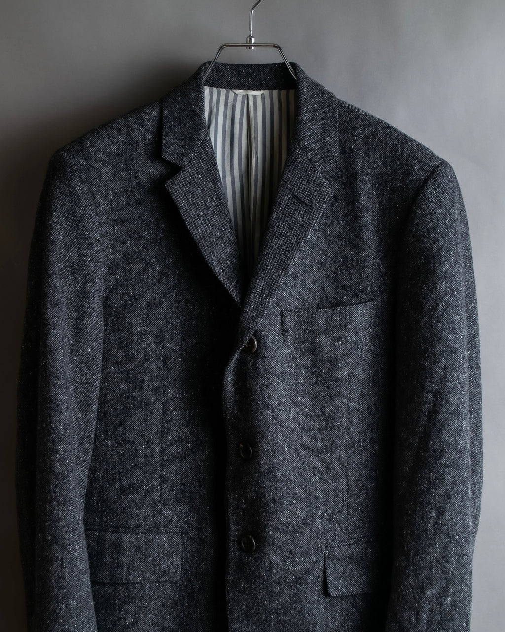 "THOM BROWNE" 3-button napped tweed tailored jacket