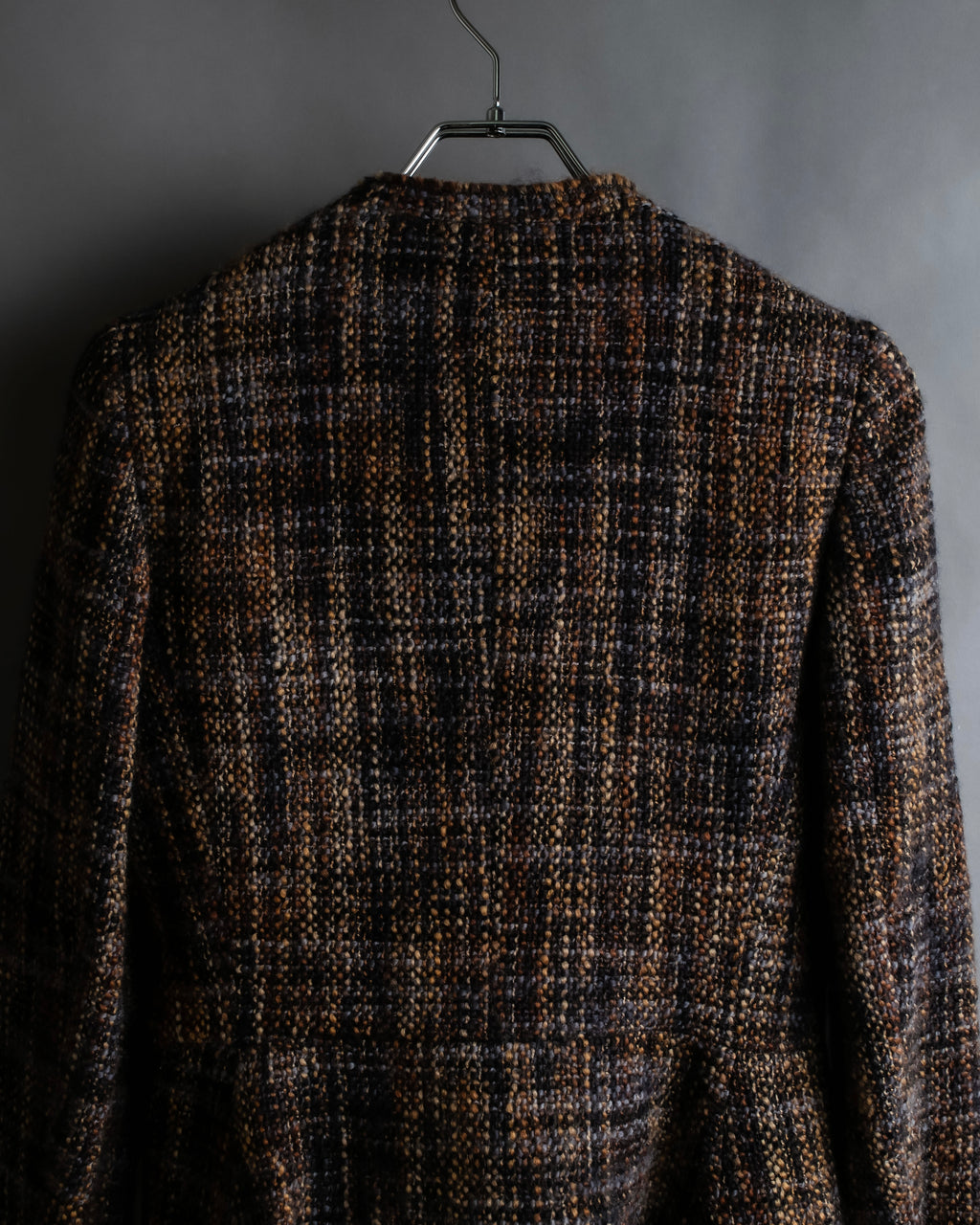 "PRADA" Multicolor mixed tweed short jacket