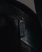 "GUCCI" 90’s-00’s suede piston-closure shoulder bag