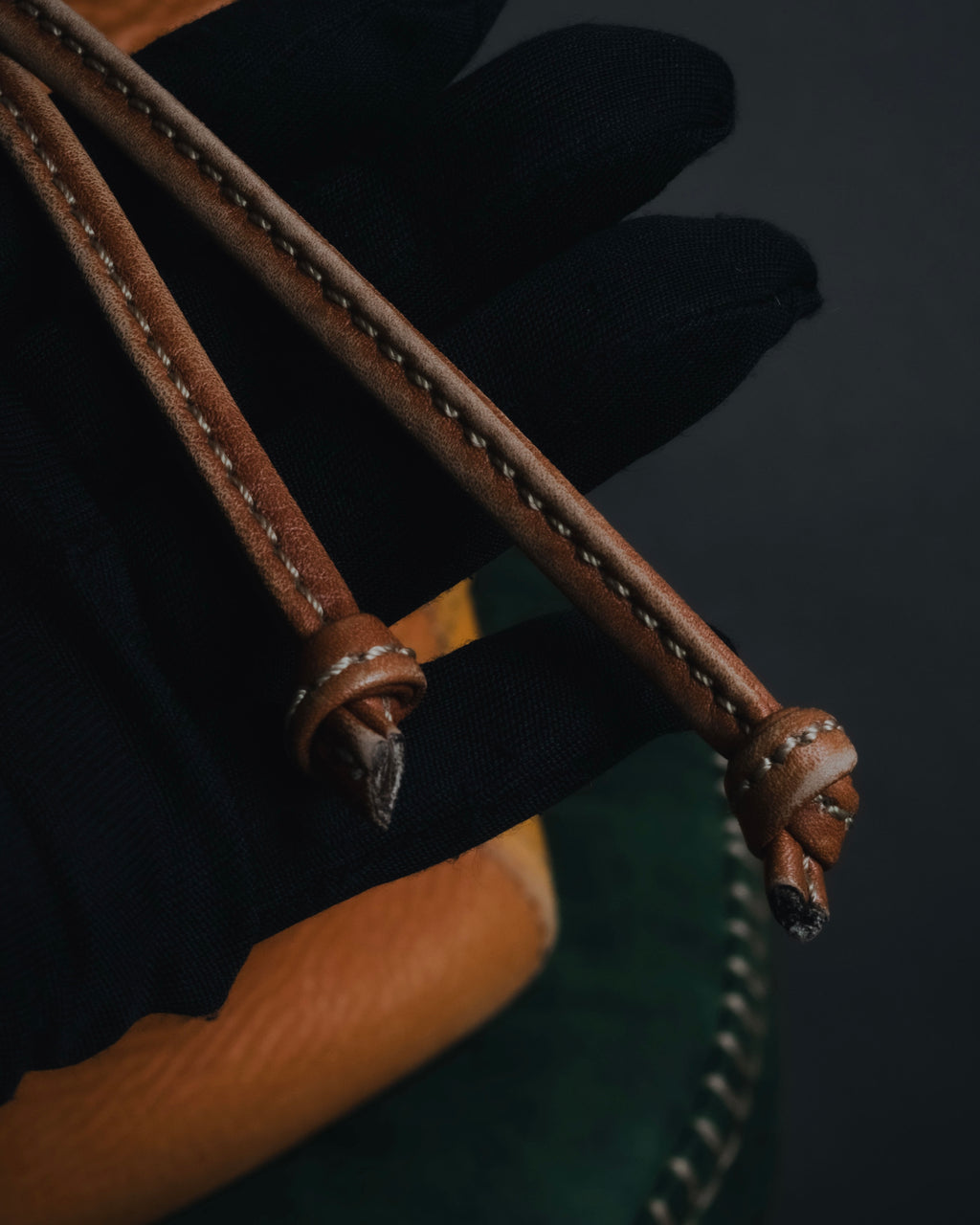 "LOEWE" 90’s drawstring leather bucket bag