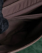 "GIVENCHY MAROQUINERIE" Trapezoidal brown leather one-handle bag