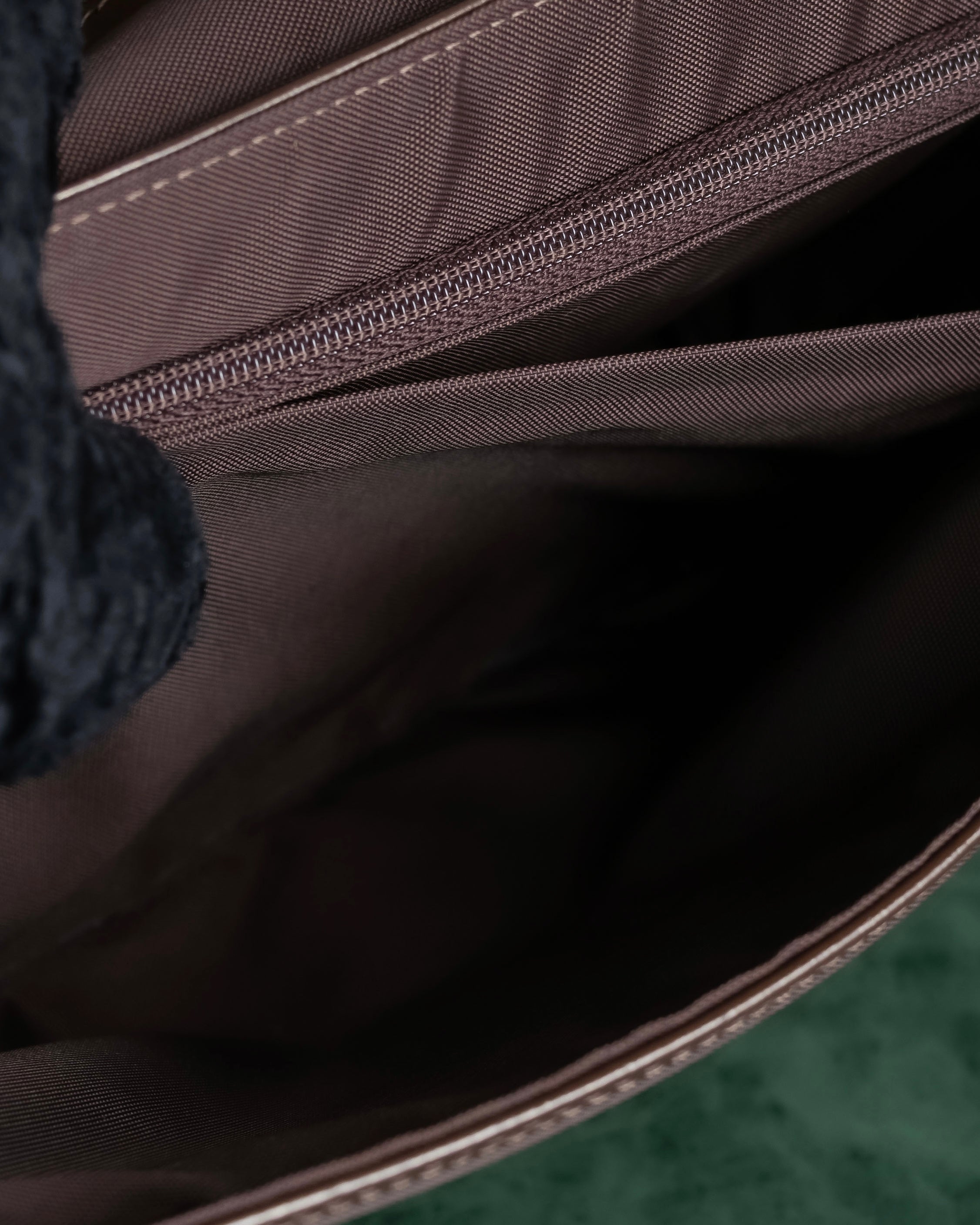 "GIVENCHY MAROQUINERIE" Trapezoidal brown leather one-handle bag