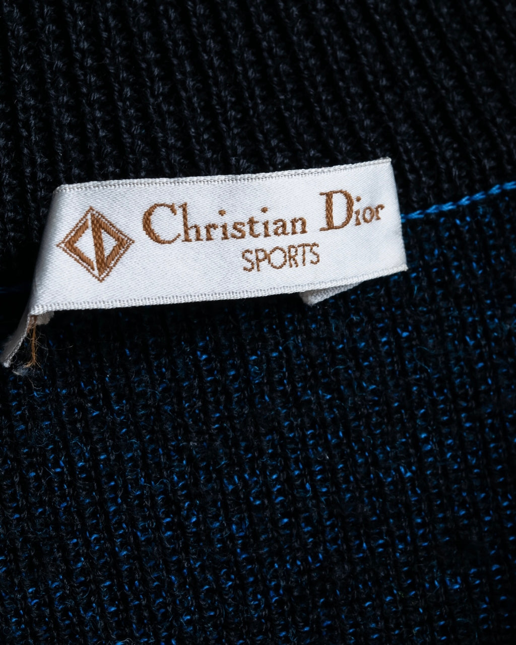 "Christian Dior Sport" V-neck oversized rib knit