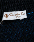 "Christian Dior Sport" V-neck oversized rib knit