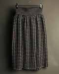 “Salvatore Ferragamo” 90’s-00’s Houndstooth knit flare skirt