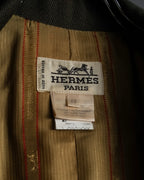 -SPECIAL- "HERMES" 90's Military-inspired zip design tailored jacket