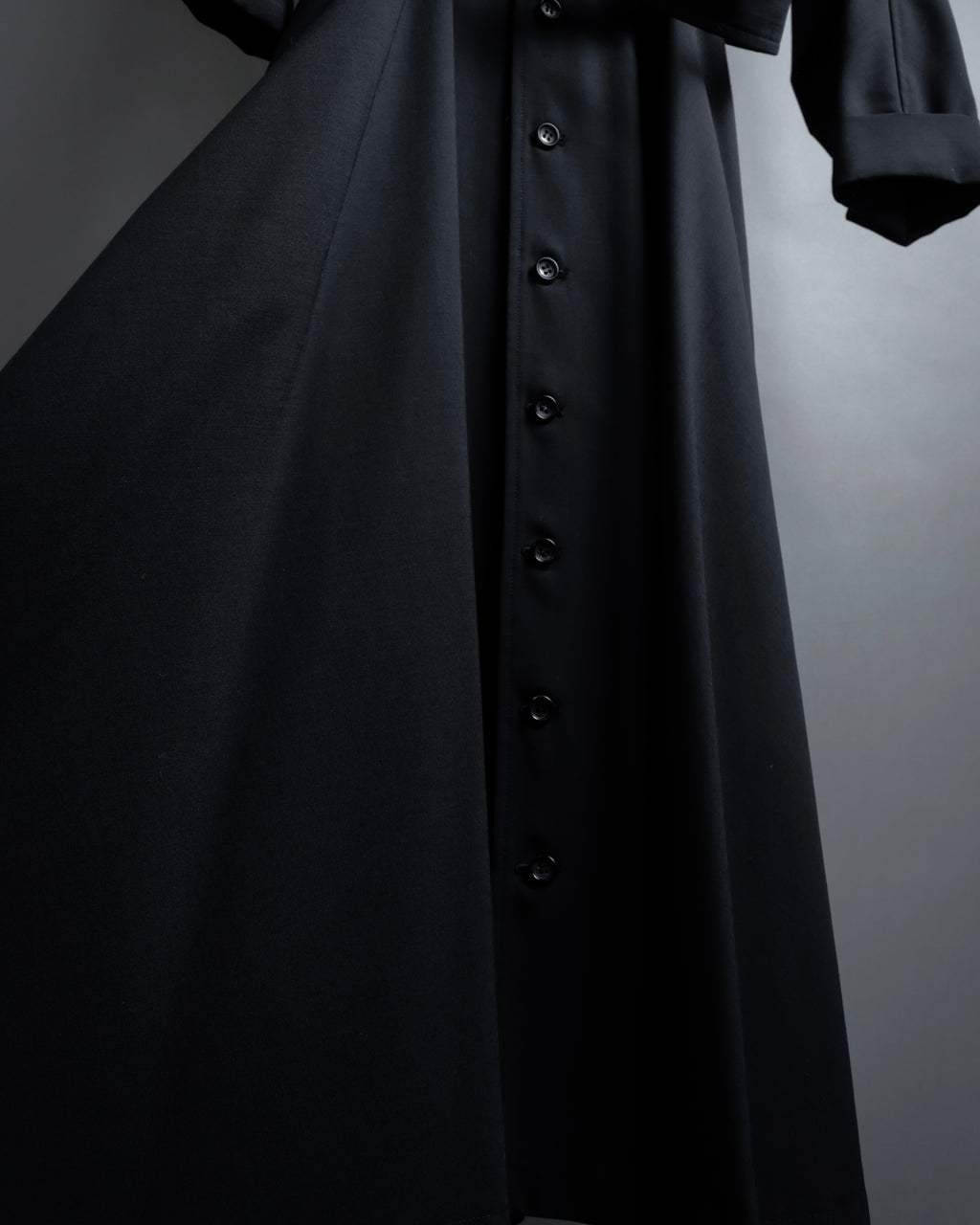 "tricot COMME des GARCONS" 90's Tailored collar belted long dress