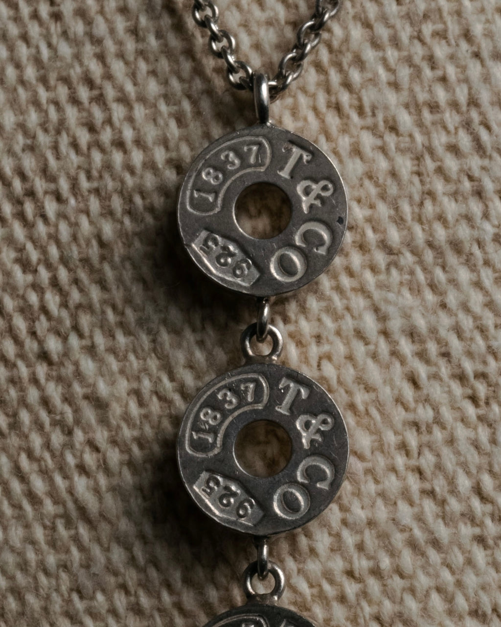 “TIFFANY & CO.” 2000’s 1837 three drop circle pendant