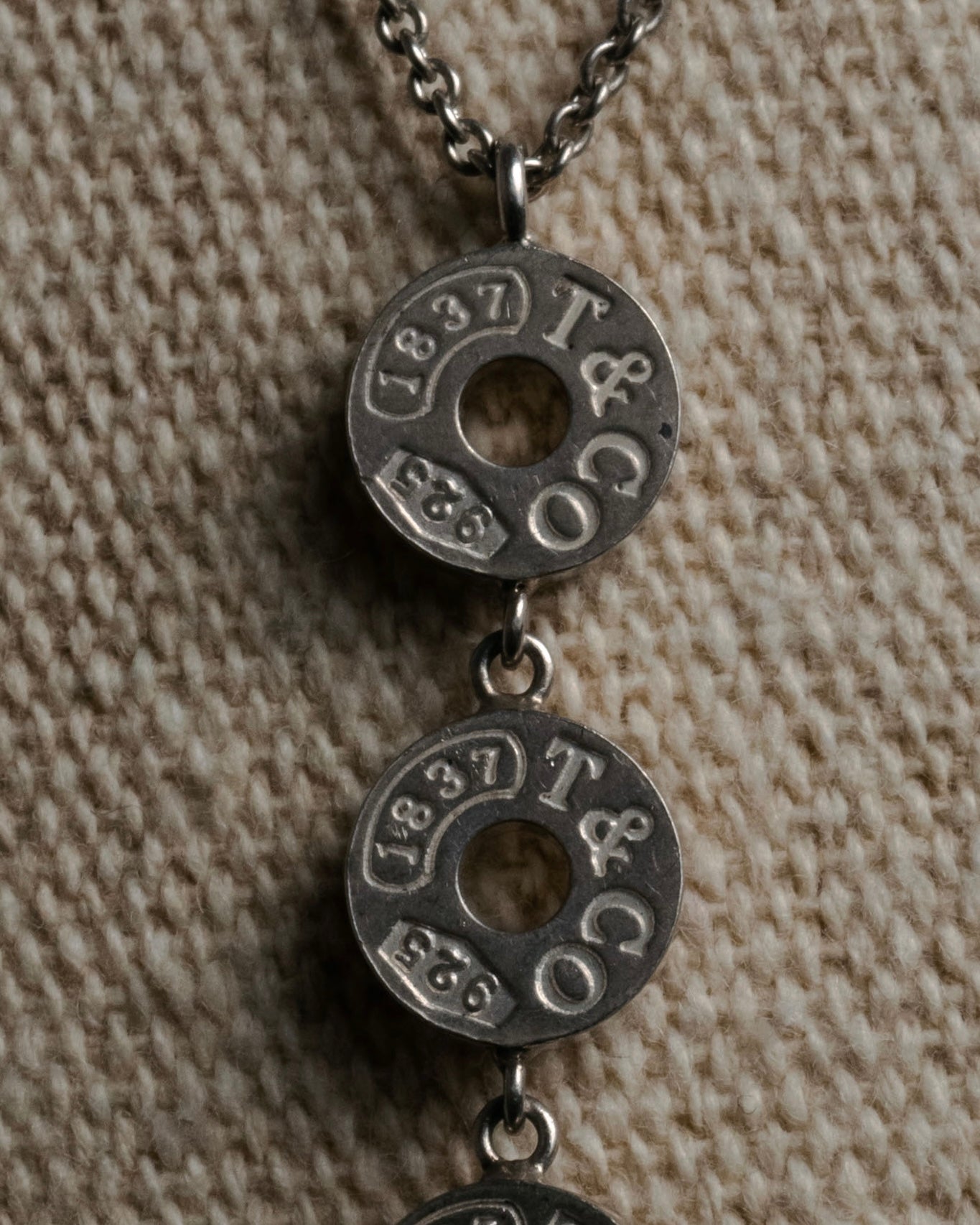 “TIFFANY & CO.” 2000’s 1837 three drop circle pendant