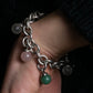 "Tiffany&Co" Multi-coloured stone motif silver bracelet