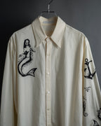 "PRADA" 22SS Sea fable motif print oversized shirt