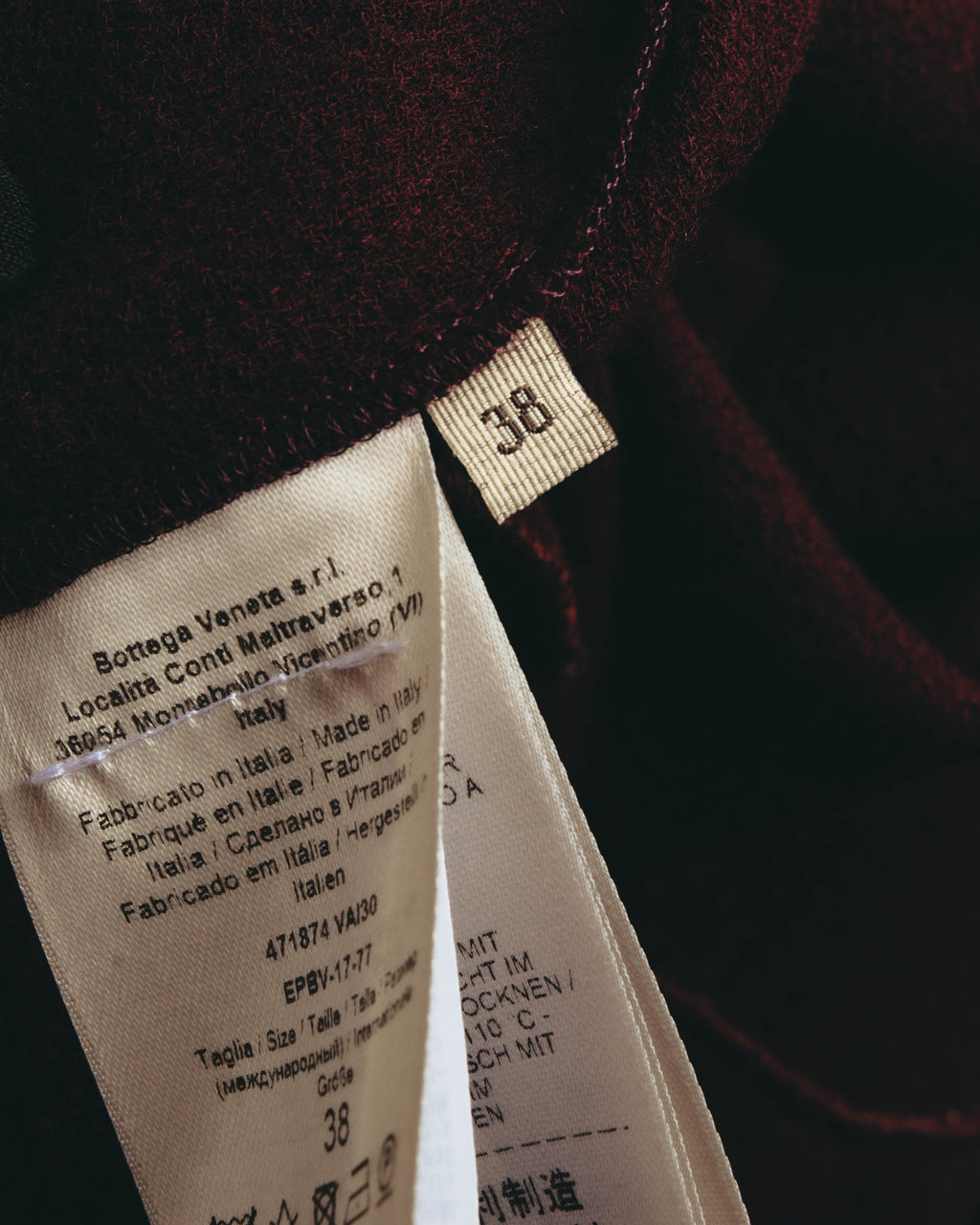 “BOTTEGA VENETA” 10’s Sculptural flutter sleeve wool dress