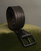 “Yves Saint Laurent” 00’s Wide eyelet leather belt