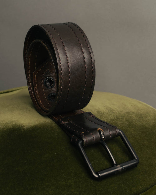 “Yves Saint Laurent” 00’s Wide eyelet leather belt