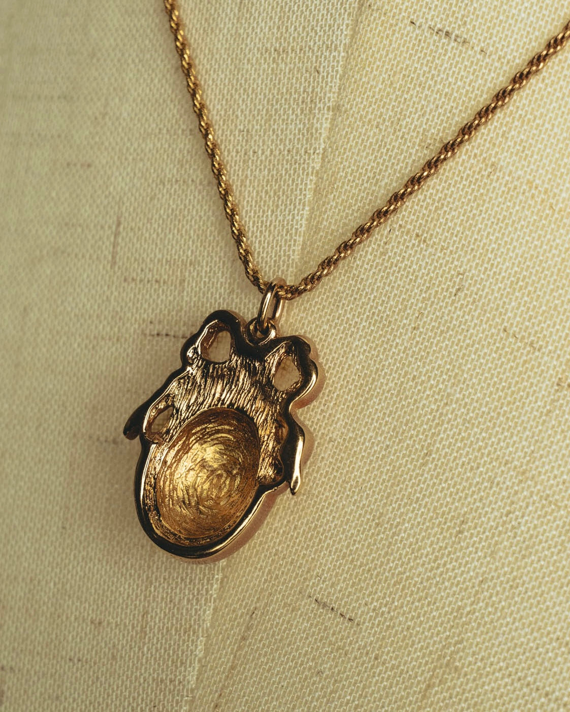 "Christian Dior" 80's-90's Gold monogram pendant necklace