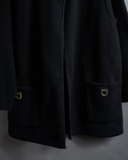 "Salvatore Ferragamo" 90's-00's Gancini motif design box silhouette jacket