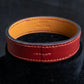 "HERMES" Margiela period burgundy leather bracelet