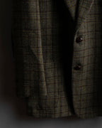 "BURBERRYS" Elbow patch design gun club check tweed jacket