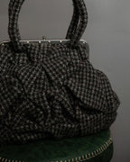 "JUNYA WATANABE COMME des GARCONS" Mixed tweed gathered detail clasp bag
