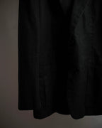 "HERMES" 90's Elegantly relaxed cotton linen tailored jacket
