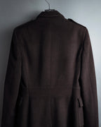 "VALENTINO" Shaped silhouette mocha brown chester coat
