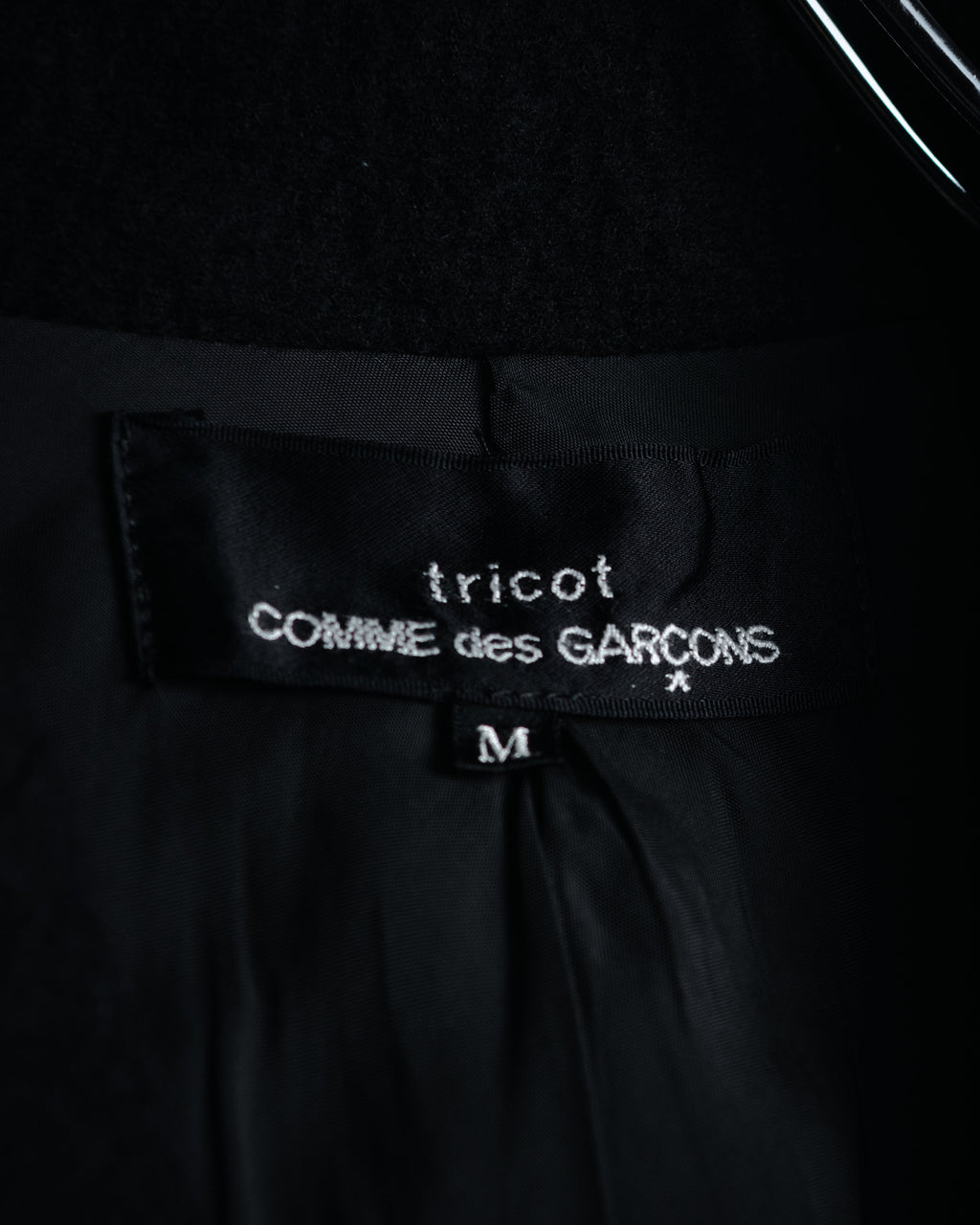 –SPECIAL– "tricot COMME des GARÇONS" 2004AW Fringed cut-off boiled wool tailored jacket