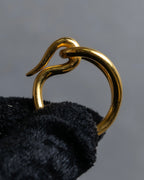 "HERMES" Jumbo scarf gold ring
