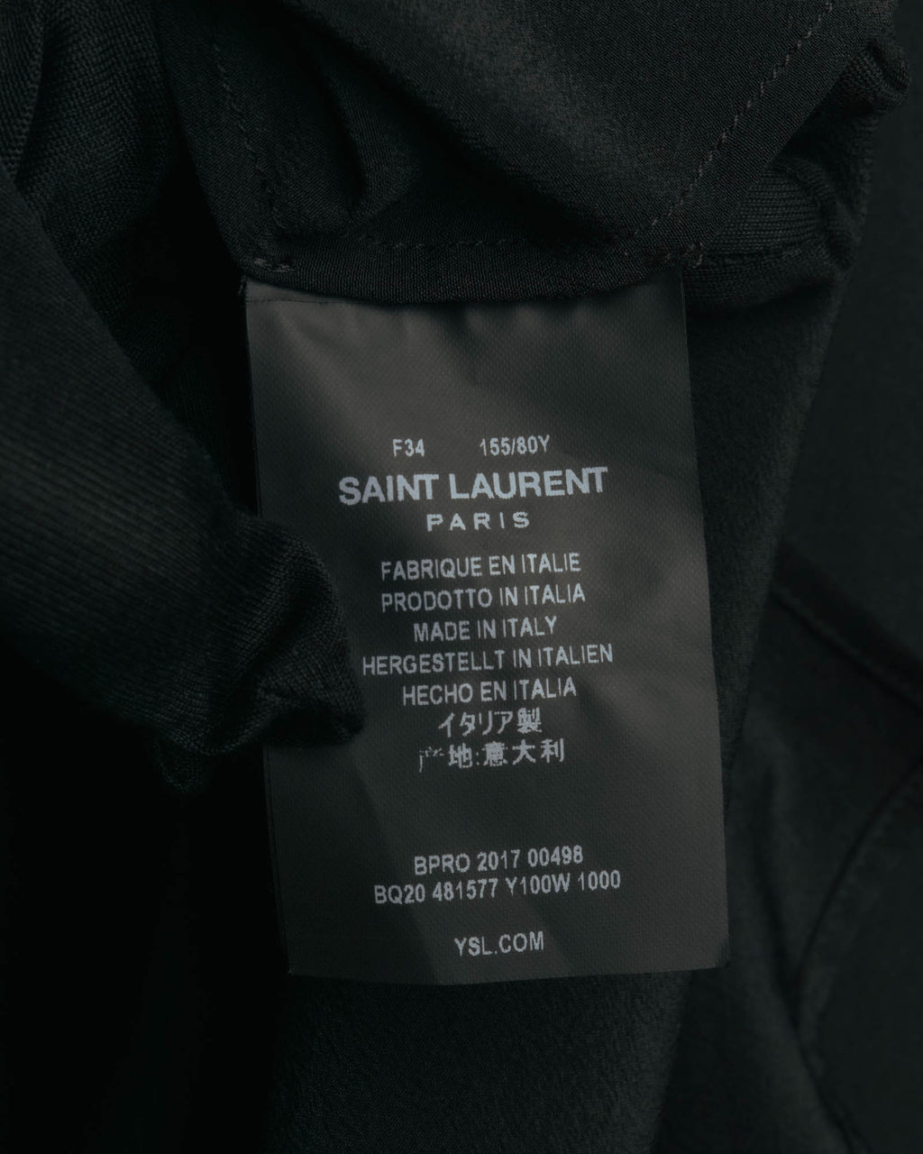 -SPECIAL- "SAINT LAURENT PARIS" 10's Fluid silk scarf-neck blouse